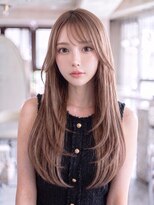 エースハバナ 渋谷(1 HAVANA)&nbsp;ザクザクレイヤーロング＊顔周りレイヤーカット＊ハニーベージュ