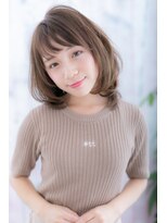 ミック 日暮里店(miq)&nbsp;透け感シアーベージュ☆ワンカールレイヤーボブディa