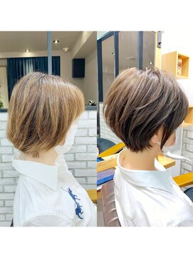 アヴァロン(AVALON) 【mag】絶壁解消大人かわいいアッシュショートパーマ永田カズヤ