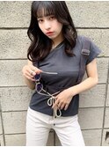 【山田】韓国風クアンク大きめカール暗髪つやアッシュ