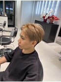 ブロンド×ツーブロ