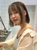 ロンドルーチェ 心斎橋(Lond luce)&nbsp;ダークアッシュ/ミディアムレイヤーカット［髪質改善/縮毛矯正］