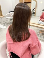セミロング×髪質改善カラーE-4