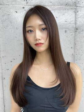 ビューブルー 亀戸錦糸町(VIEW BLUE) 美髪カールピンクブラウン韓国レイヤーロングセミディ顔周り前髪