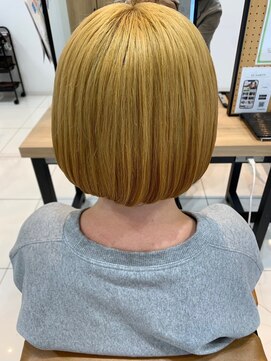 ルクール 上越店 イエローベージュ×ボブ/20代30代40代50代