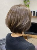 大人のグレージュカラー×ショートヘア【カミケン清明店/福島】