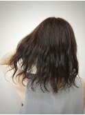 波ウェーブパーマ×ダークブラウン◎30代40代50代