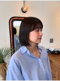 ボブと透明感カラー