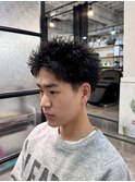 刈り上げスパイキーショート×ピンパーマ
