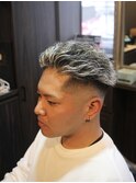 ホワイトメッシュオールバック