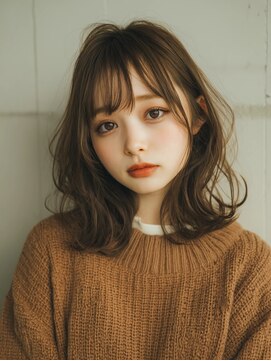 アネモネ 真美ヶ丘店(Ane mone) 大人の抜け感ニュアンスミディ