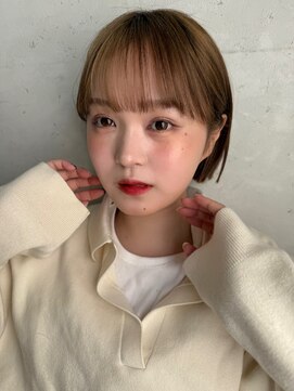 ロンドプランタン 恵比寿(Lond Printemps) ブリーチハイトーンホワイトベージュダブルカラーボブ/恵比寿