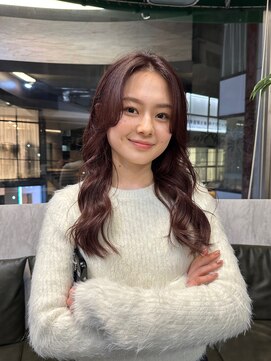 ロビー 表参道(ROBBY) ピンクベージュ/ミディアムヘア/ブリーチなしケアカラー