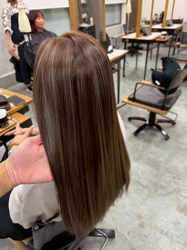 ジルブラン 土浦(JIL BLAN) ハイライトバレイヤージュダブルカラーケアブリーチ20代30代