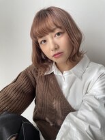 ウィ 立川(Oui)&nbsp;【HIROMU】波巻きボブ/ピンクベージュ/レイヤーボブ