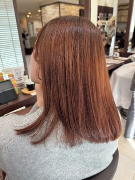 ファブ 千葉店(FaB) 【ブリーチなしワンカラー×オレンジブラウン】