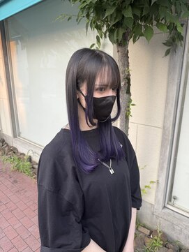 アロハナ 津店(ALOHANA) 10代20代/色落ちの可愛いグラデーション/ラベンダー/姫カット