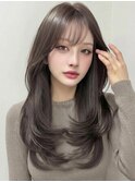 ダークアッシュブラウン小顔韓国巻きヨシンモリA12大宮20代30代