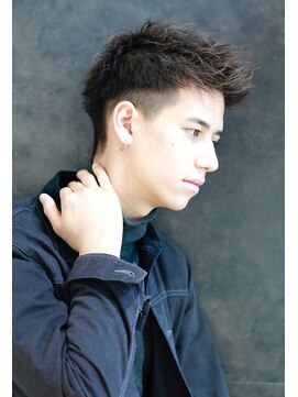 リップスヘアー 銀座(LIPPS hair) セミウエットワイルド爽やかヘアビジカジツーブロック刈り上げ