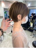 【津賀雅也】丸みの綺麗な大人美人ショートボブ　前下がり