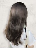 20代30代艶感ストレート♪髪質改善カラーミルクティーベージュ