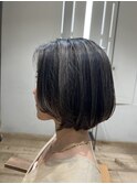 外ハネボブ/ペールベージュ[髪質改善/ヘッドスパ白髪染め/新宿】