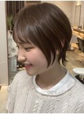 黒染め似合わせカットショートボブ学割u24ヘアドネーション
