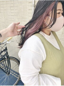 ラミエバイメルト 下北沢(lamie by melt) 【村上慶登】ペールピンク インナーカラーピンクカラー ブリーチ