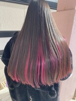 ワークスヘアー(WORKS HAIR) ピンクインナーカラー