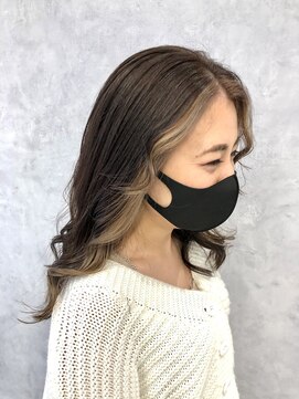 ラックスビー サファリ 阿倍野ルシアス店(LUXBE SAFARI) フェイスフレーミングインナーカラー【milk tea beige】