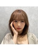 シルキーベージュプリカールチョコレートミディアムヘア