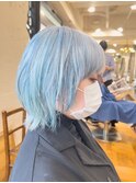 ペールブルー☆ウルフカット