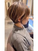 白髪ぼかしハイライト#白髪ぼかし#ショートボブ40代髪型