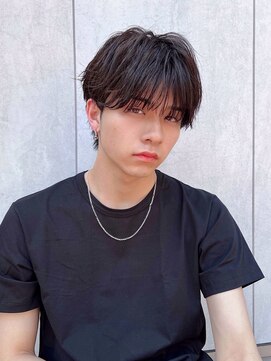 トルネード(TORNADO) メンズショート前髪ありマッシュパーマ丸顔面長絶壁K20240506
