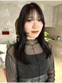 ロング顔周りレイヤーカット小顔カット艶髪20代30代40代
