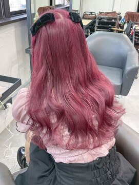 ベレーザ 渋谷(BELEZA) 8026ベビーピンクカシスレッドハイトーンカラー韓国ワンホンヘア