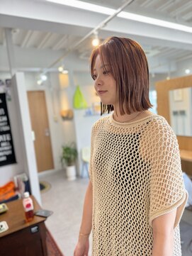 アンドチル 渋谷(AND CHILL) ぱつっとボブ/外ハネボブ/オレンジブラウン/ブリーチなし