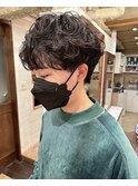 【白岩】マッシュショート×スパイラルパーマ