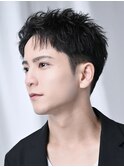 ソフトツイストパーマ【メンズベリーショート】センターパート