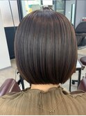 王道ショートボブ×ナチュラルベージュ