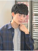 波巻きパーマメンズツイストスパイラルパーマツーブロック