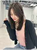 レイヤーロング美髪くびれワンカールシルキーグレージュ
