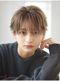 フェザーパーマセンターパートニュアンスパーマ韓国マッシュ黒髪