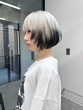 ゴートゥデイ 福岡大名Bellus店(GO TODAY) ボブウルフ×エンドカラー