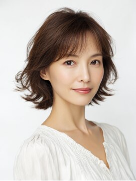 クラゲヘアー/小顔/ココアベージュ/オリーブグレー/川西