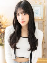 カバーヘア ブリス 戸田公園西口店(COVER HAIR bliss)&nbsp;黒髪ダークアッシュフェアリーレイヤーロングh4戸田公園20代30代