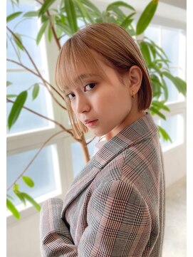 ヘアサロンエム 川越(HAIR SALON M) ボブ/切りっぱなし/ミニボブ/ブリーチ/ハイトーン/外はね/川越