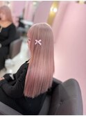 小顔/ピンク/黒髪/ココア/オリーブ/クラゲヘアー