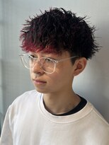 ブラック(BLACK) ダウンバングショート/ツイストスパイラルパーマ