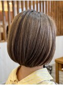 白髪ボカシハイライトXボブスタイル